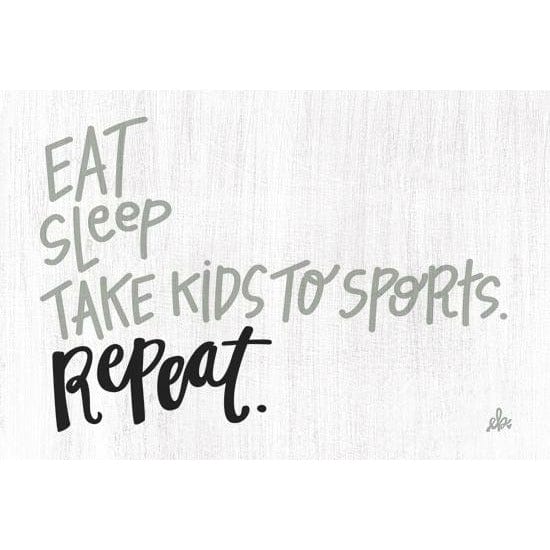 Eat Sleep Sports Repeat By Erin Barrett Art Print - 12 X 16-Penny Lane Publishing-The Village Merchant