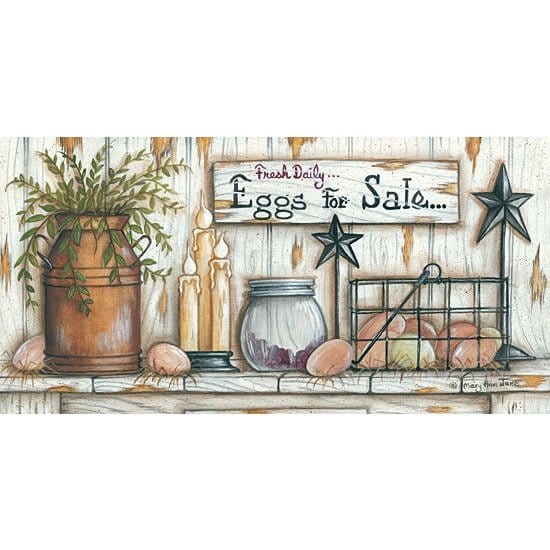 Penny Lane Publishing Eggs For Sale By Mary Ann June Art Print - 9 X 18