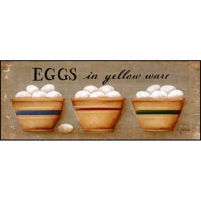 Eggs In Yellow Ware By Jill Ankrom Art Print - 8 X 20-Penny Lane Publishing-The Village Merchant