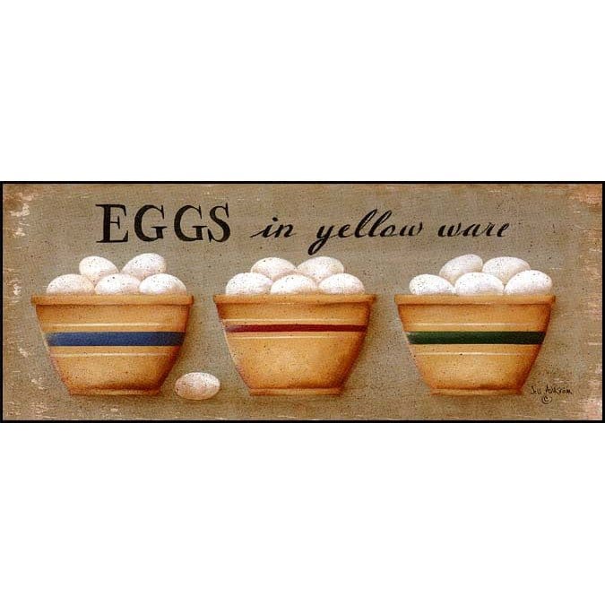 Eggs In Yellow Ware By Jill Ankrom Art Print - 8 X 20-Penny Lane Publishing-The Village Merchant