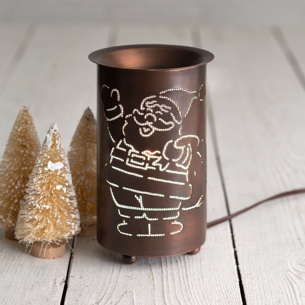 Electric Laser Cut Metal Santa Electric Wax Melter-CTW Home-The Village Merchant
