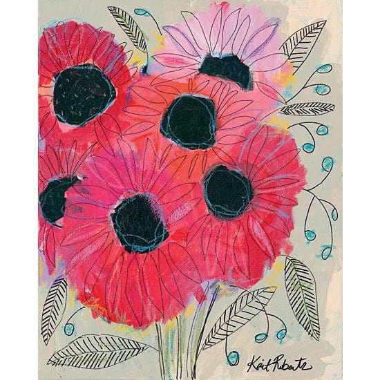 Penny Lane Publishing Electric Sunflowers By Kait Roberts Art Print - 12 X 16