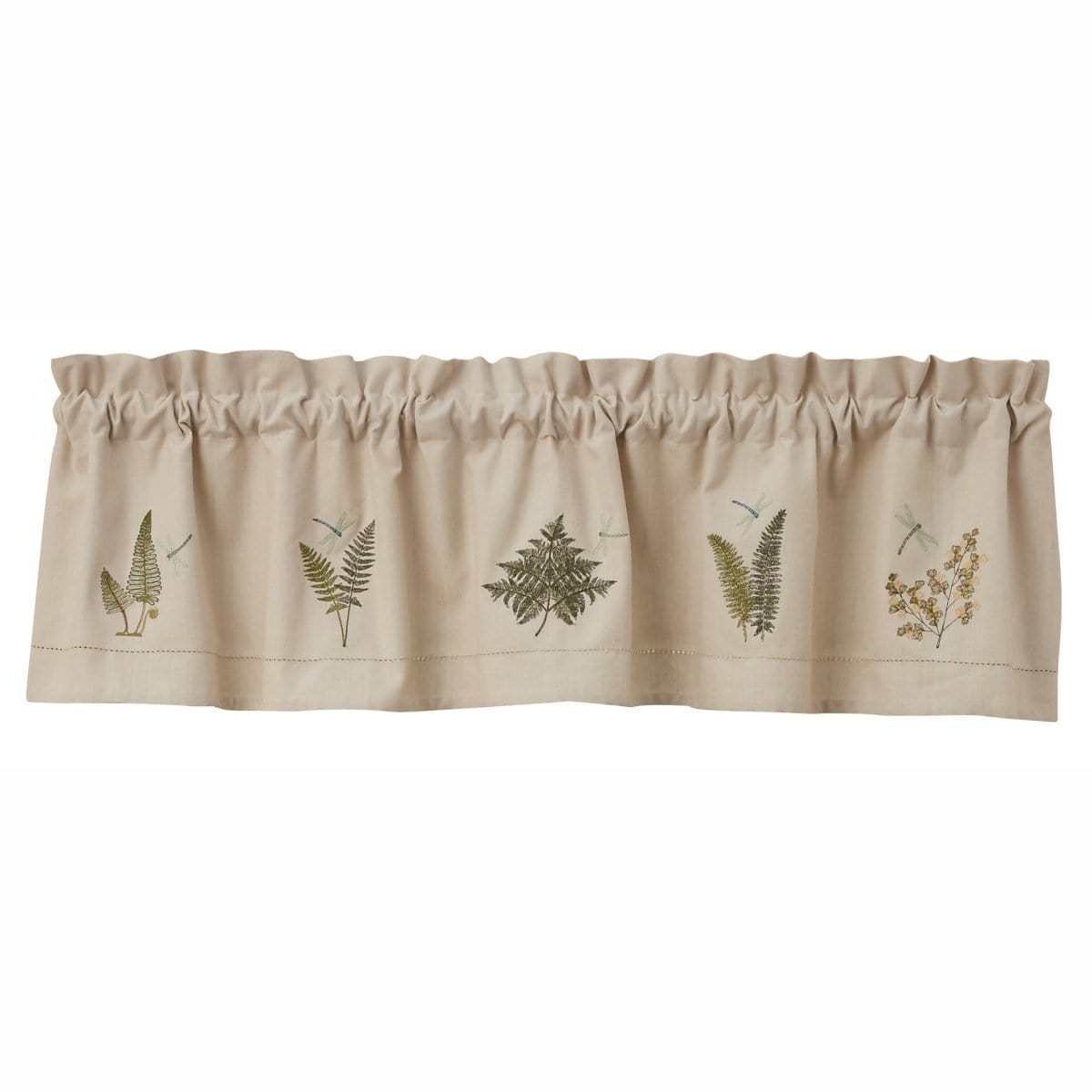 Embroidered dragonfly Valance 14&quot; High Lined-Park Designs-The Village Merchant