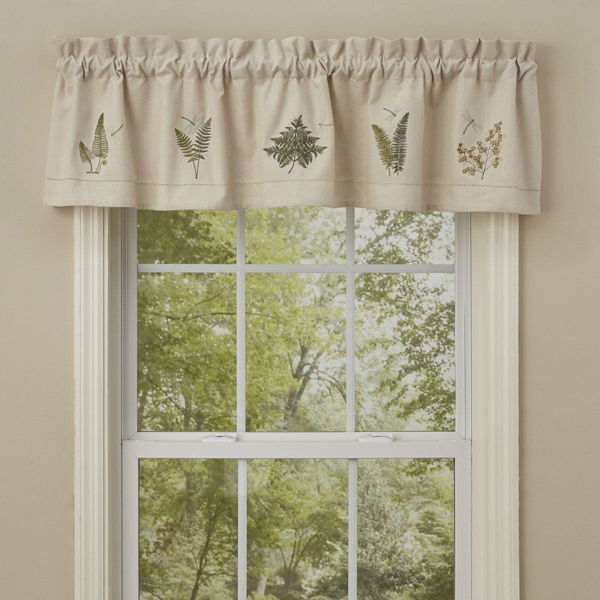 Embroidered dragonfly Valance 14&quot; High Lined-Park Designs-The Village Merchant