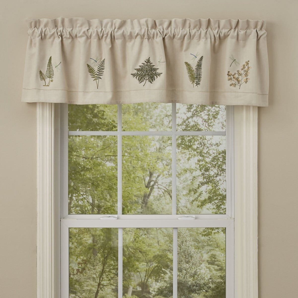 Embroidered dragonfly Valance 14" High Lined-Park Designs-The Village Merchant