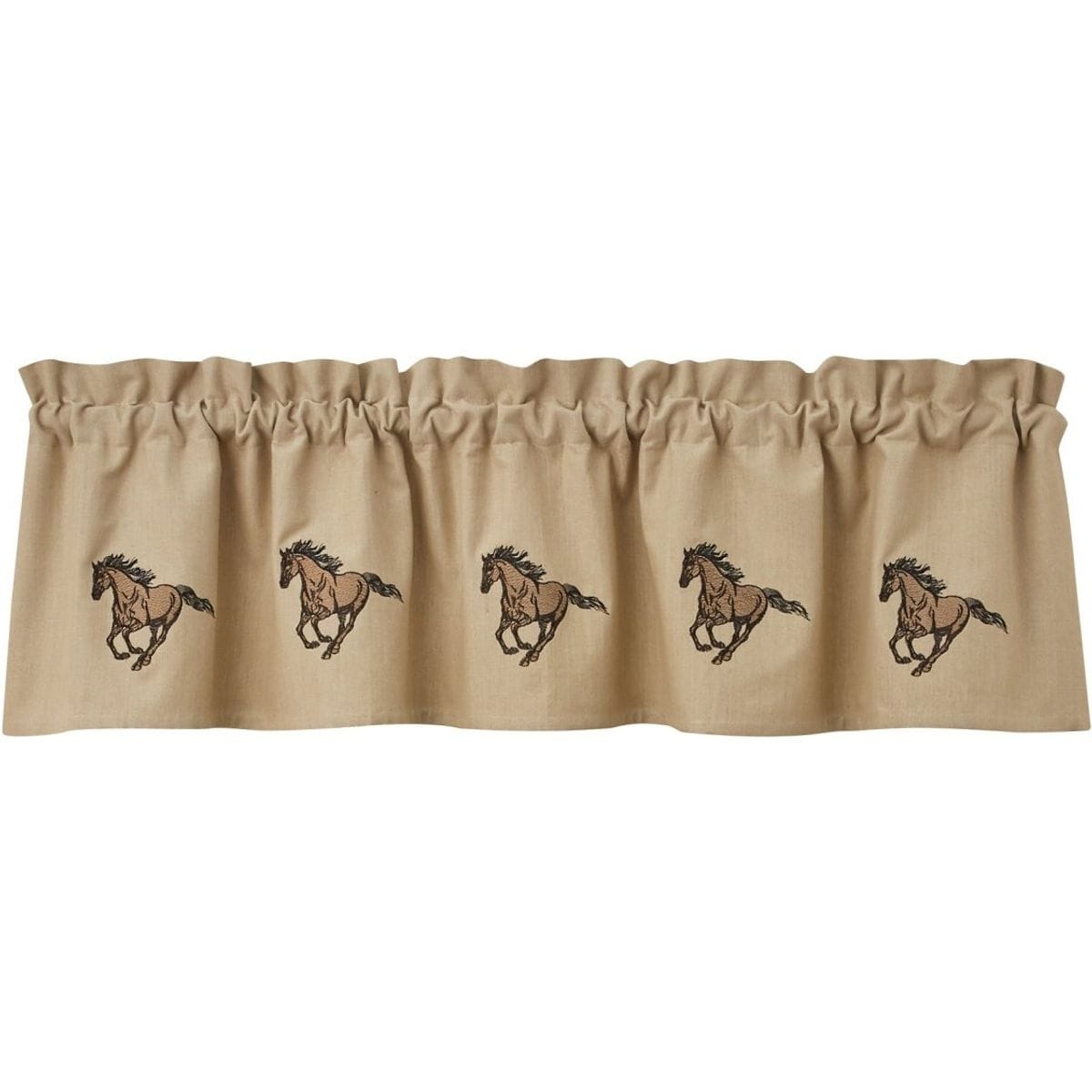 Embroidered Horse Valance 14&quot; High Lined-Park Designs-The Village Merchant