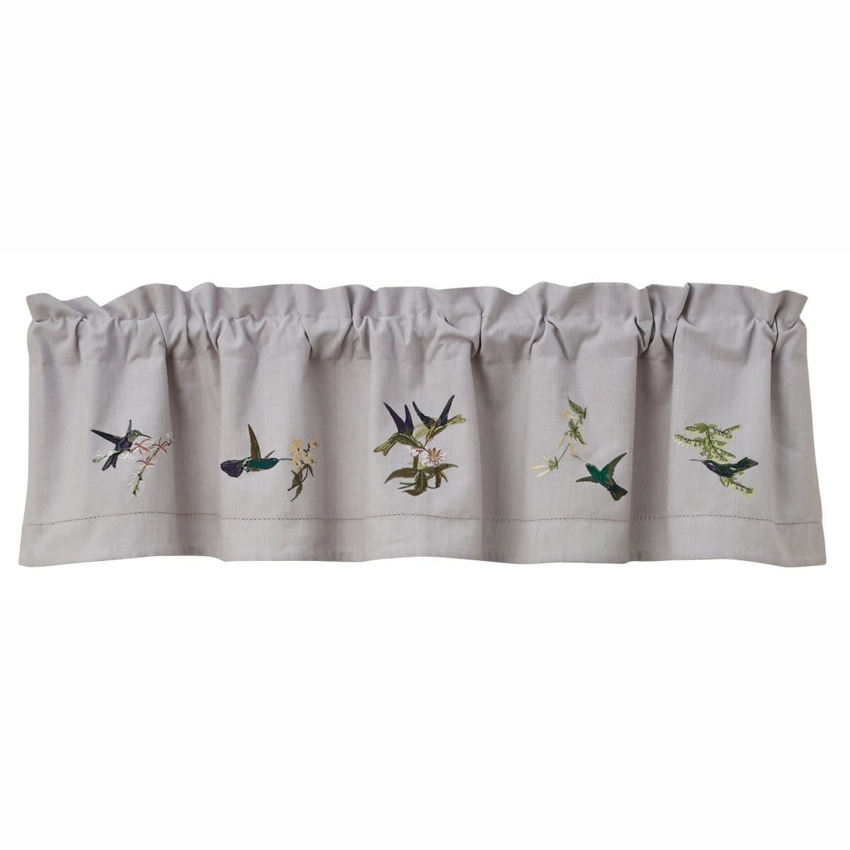 Embroidered hummingbird Valance 14" High Lined-Park Designs-The Village Merchant