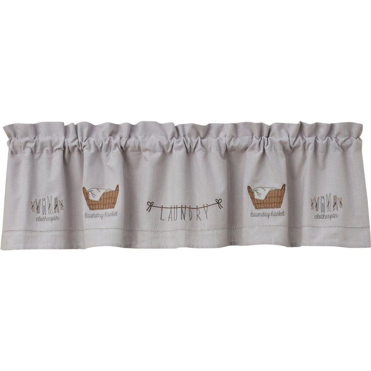 Embroidered Laundry Valance 14" High Lined-Park Designs-The Village Merchant