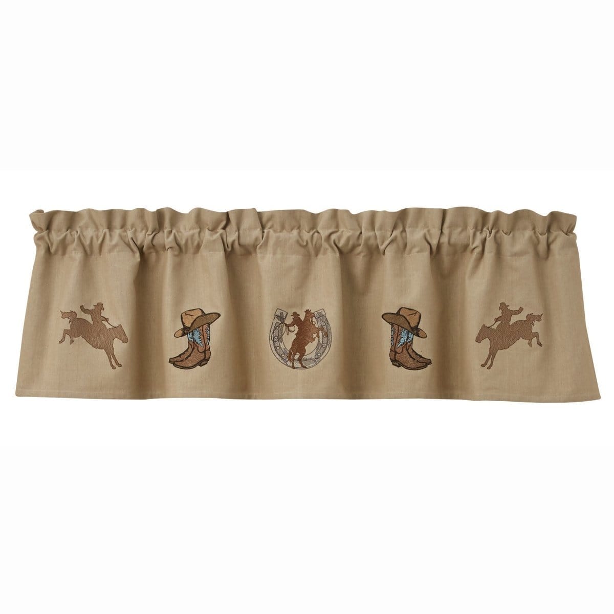 Embroidered Western Valance 14" High Lined-Park Designs-The Village Merchant
