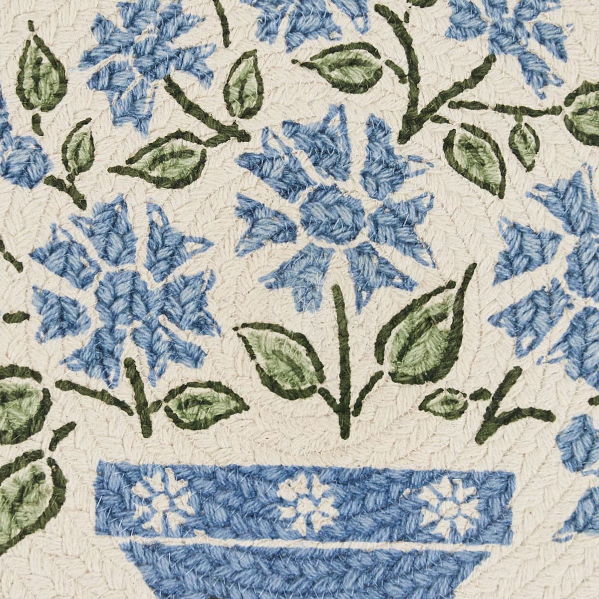 Park Designs Placemat Emmaline Braided Printed Placemat Round Set of 2