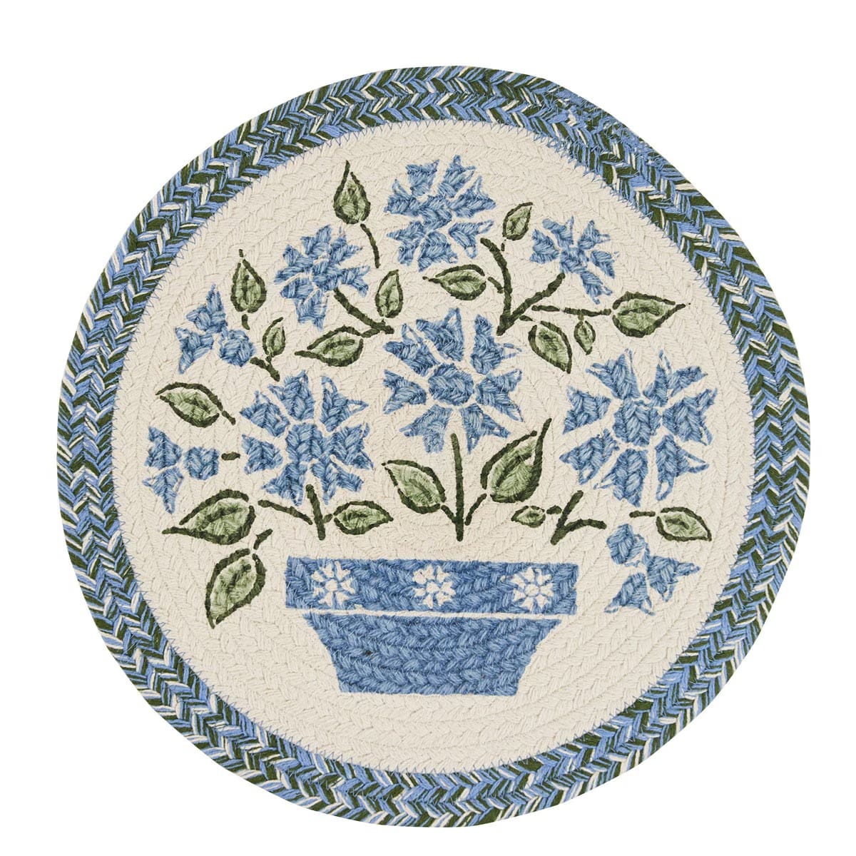 Park Designs Placemat Emmaline Braided Printed Placemat Round Set of 2