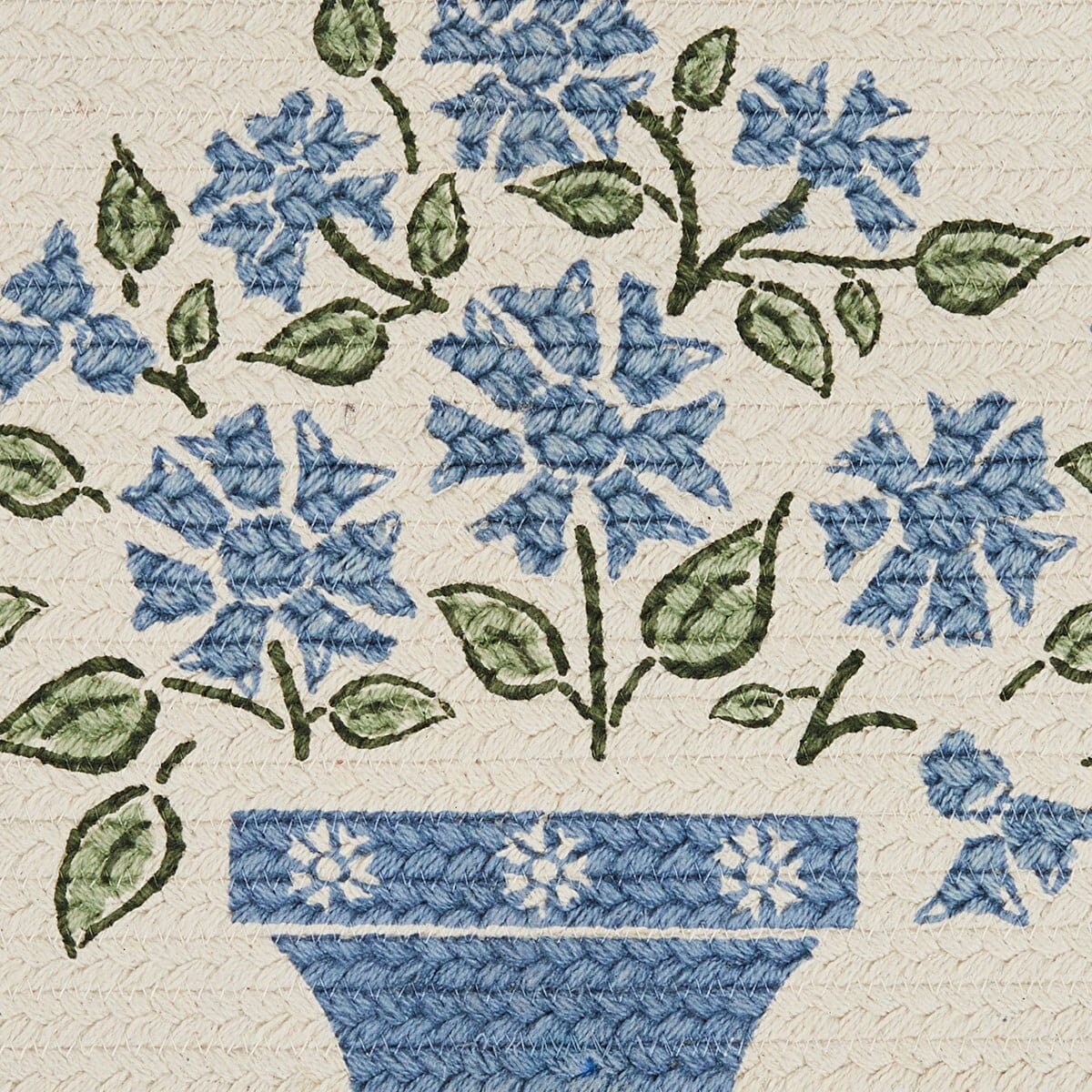 Emmaline Braided Printed Table Runner 36" Long Oval