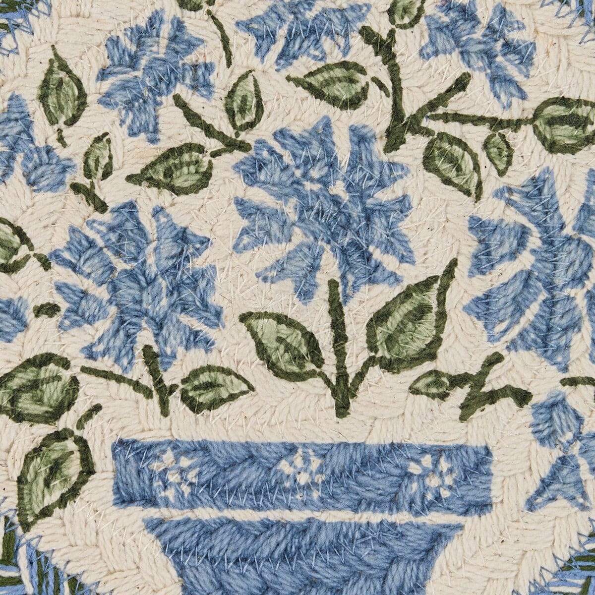 Park Designs Trivet Emmaline Braided & Printed Trivet 8" Diameter Round Set of 2