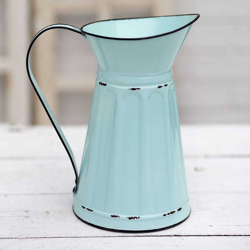 Enamelware Medium Blue Pitcher-CTW Home-The Village Merchant
