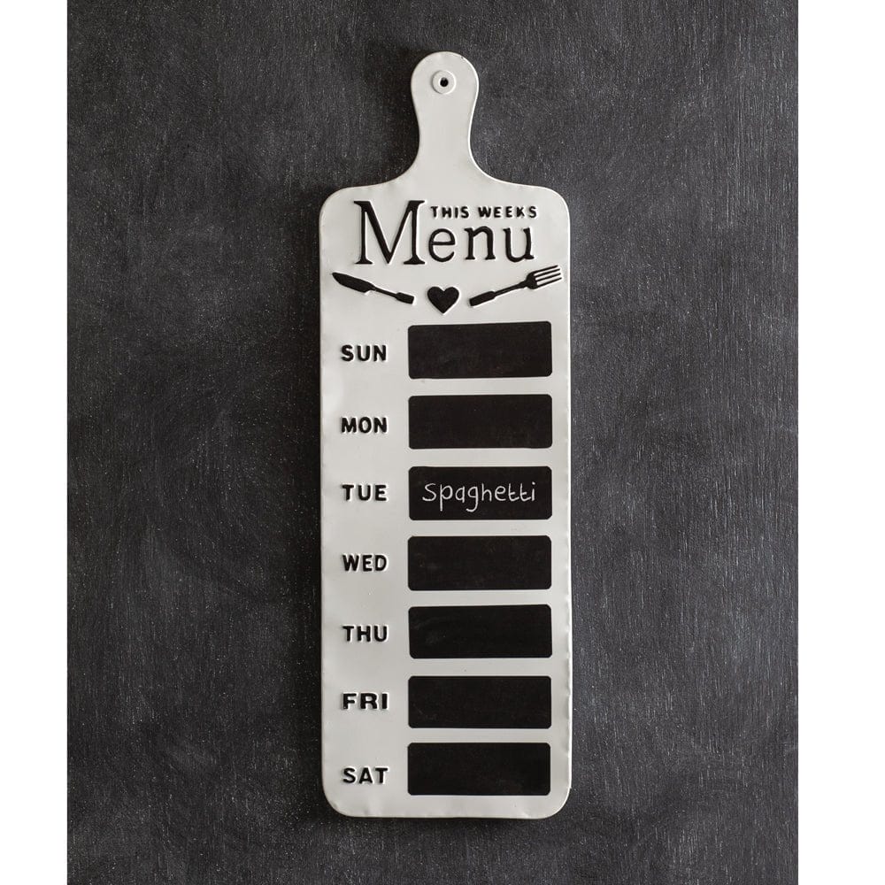 Enamelware Menu Wall Sign - Embossed Metal-CTW Home-The Village Merchant