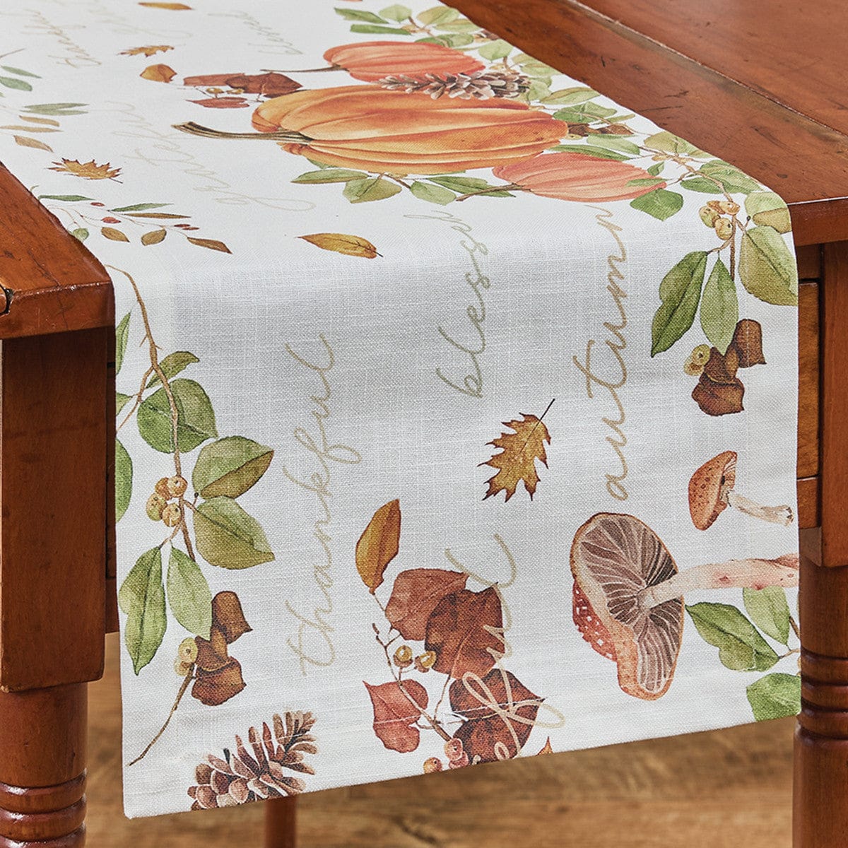 Essence of Fall Printed Table Runner 36&quot; Long