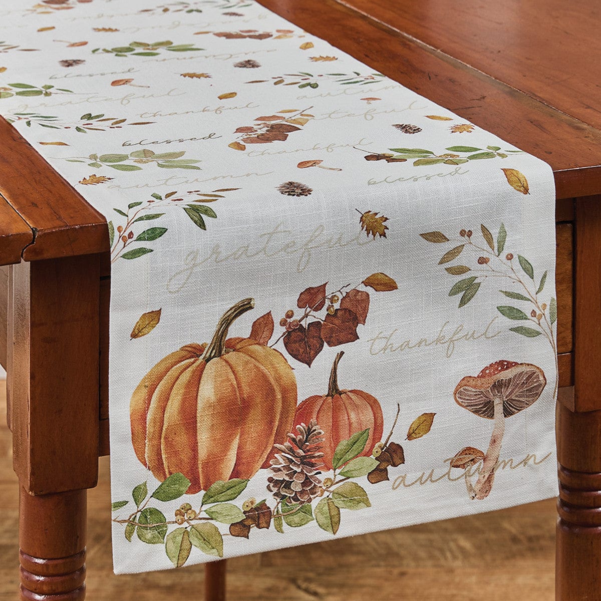 Essence of Fall Printed Table Runner 54&quot; Long