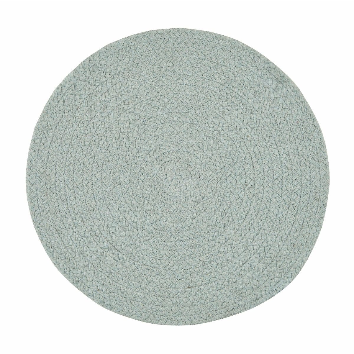 Essex in Blue Mist Braided Placemat Round-Park Designs-The Village Merchant