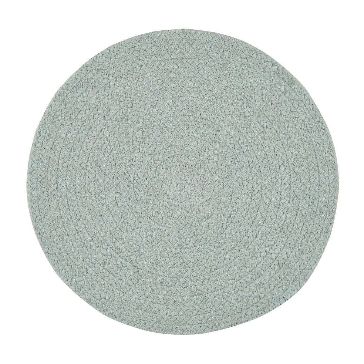 Essex in Blue Mist Braided Placemat Round-Park Designs-The Village Merchant