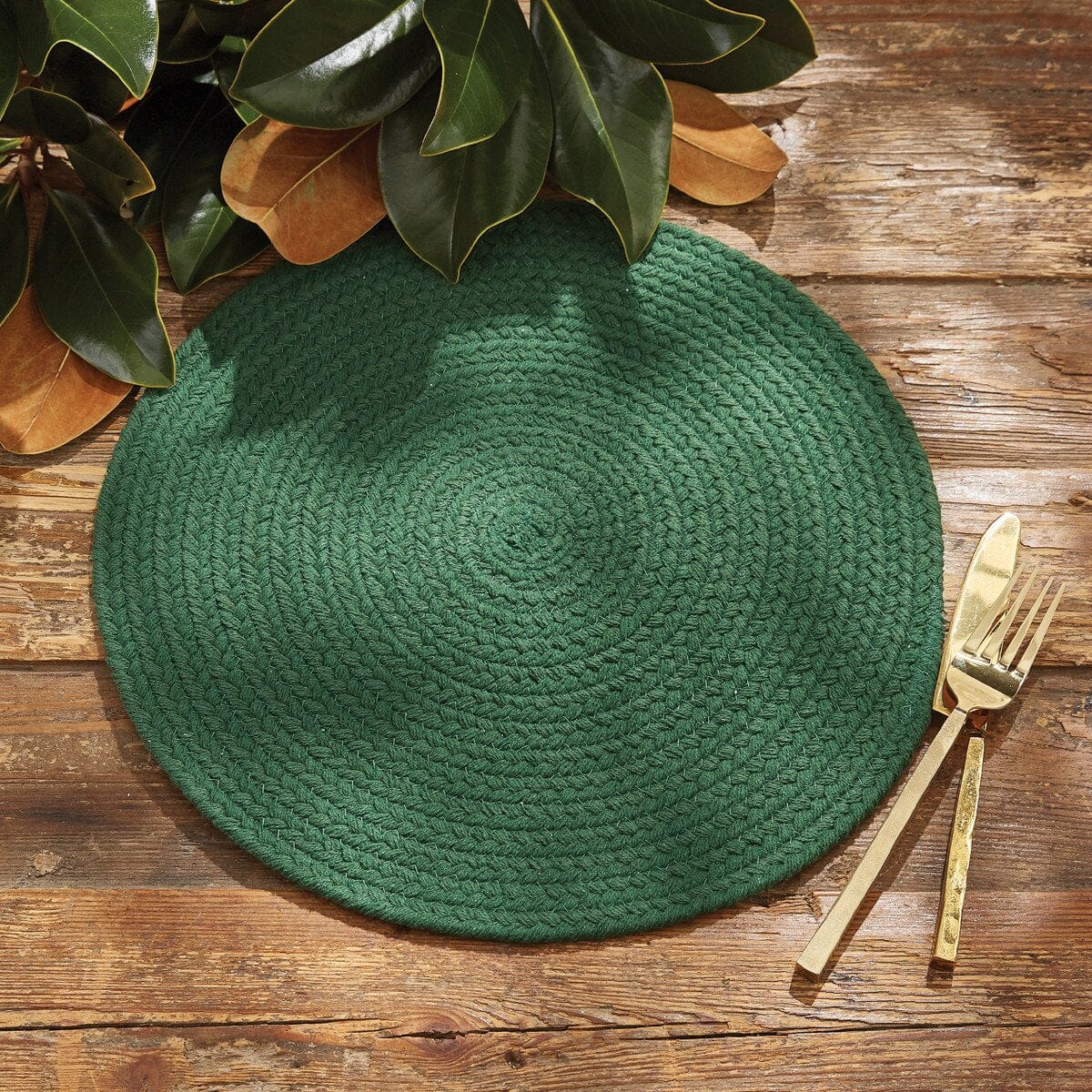 Essex in Green Placemat Round Set of 2