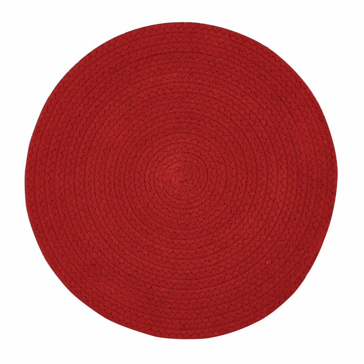 Essex in Red Braided Placemat Round-Park Designs-The Village Merchant