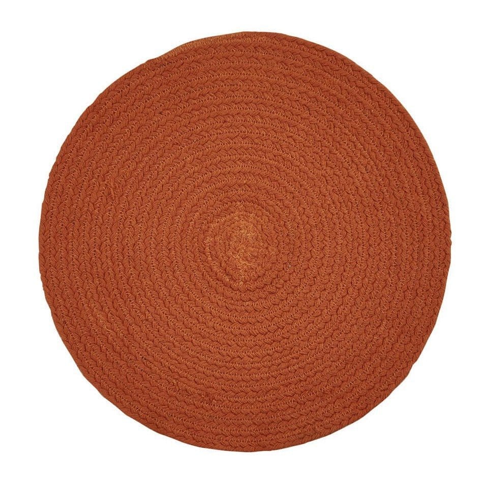 Essex in Sienna Braided Placemat Round-Park Designs-The Village Merchant