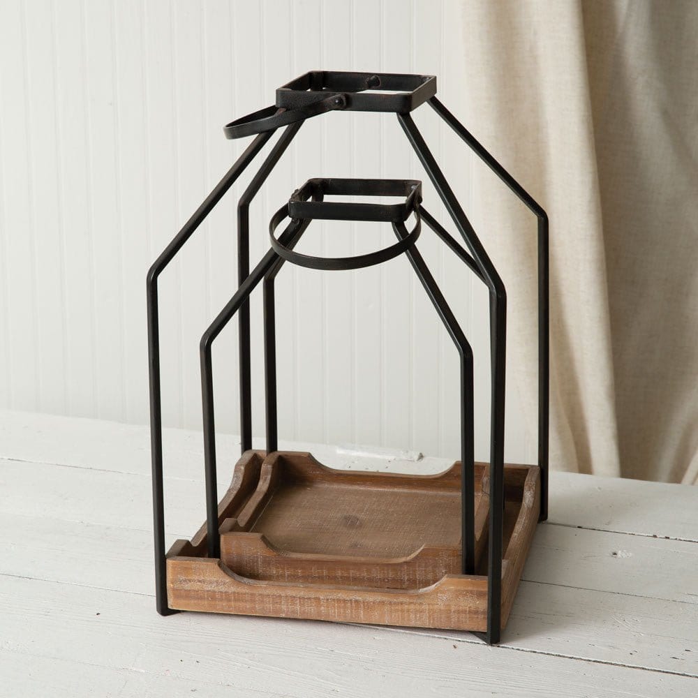 Everett Lanterns Set of 2 Assorted Sizes For Pillar Candles-CTW Home-The Village Merchant