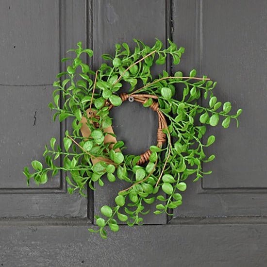 Evergreen Boxwood Candle Ring / Wreath 3.5&quot; Inner Diameter-Impressive Enterprises-The Village Merchant