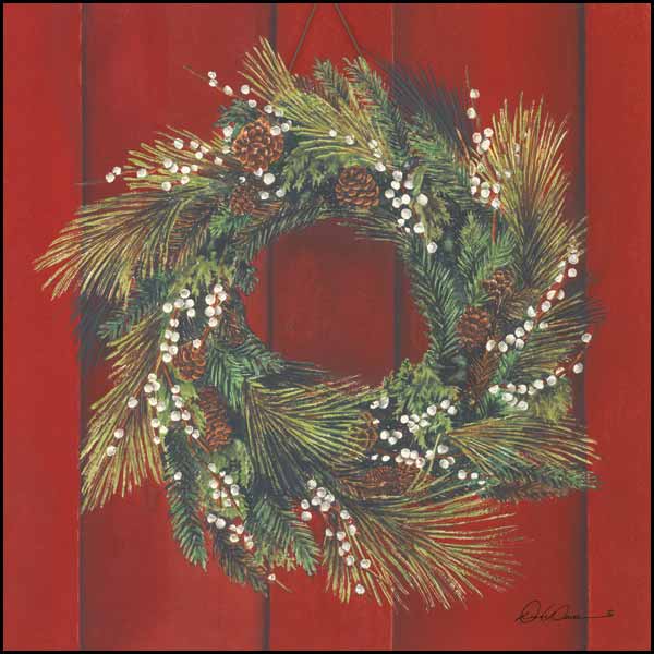 Evergreen Wreath By Diane Weaver Art Print - 12 X 12-Penny Lane Publishing-The Village Merchant