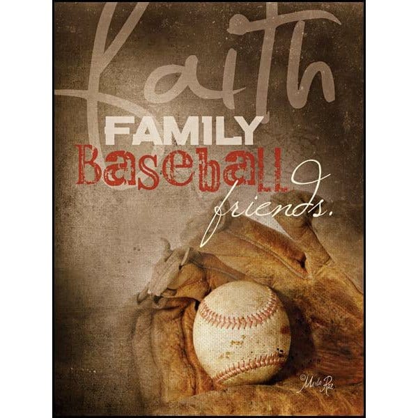 Faith Family Baseball By Marla Rae Art Print - 12 X 16-Penny Lane Publishing-The Village Merchant