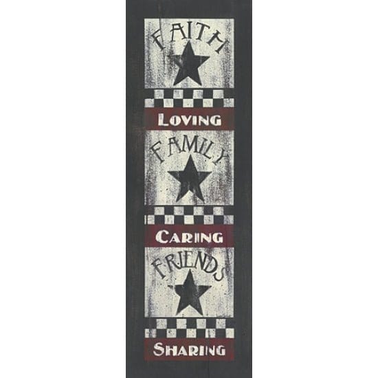 Penny Lane Publishing Faith-Family-Friends By Linda Spivey Art Print - 8 X 24