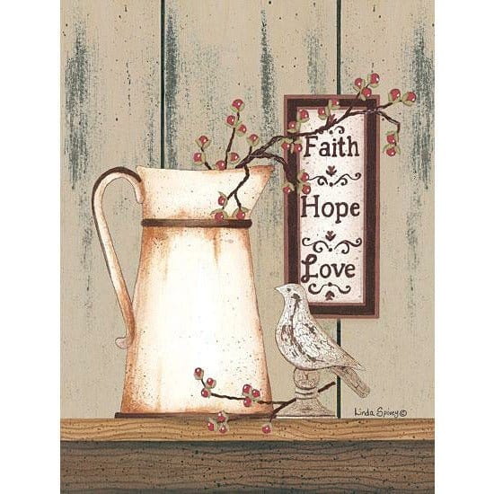 Penny Lane Publishing Faith Hope Love By Linda Spivey Art Print - 12 X 16
