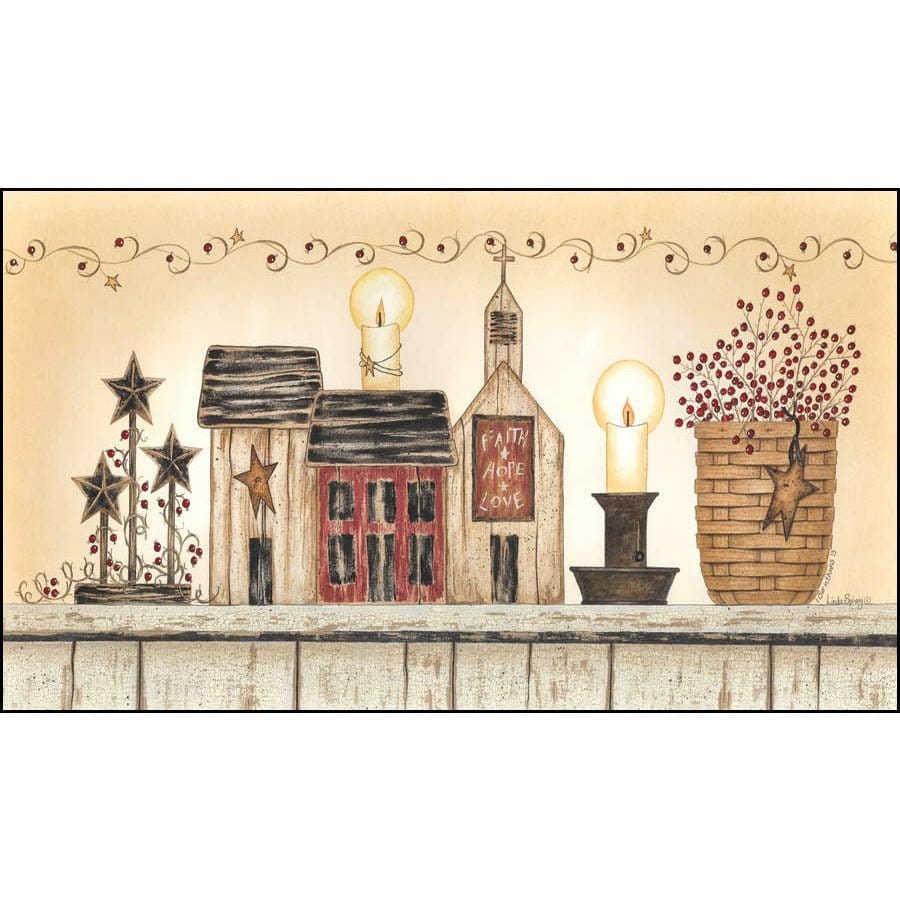 Penny Lane Publishing Faith Hope Love By Linda Spivey Art Print - 16 X 30