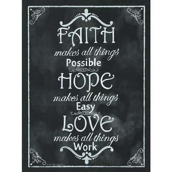 Faith * Hope * Love By Lisa Kennedy Art Print - 12 X 16-Penny Lane Publishing-The Village Merchant