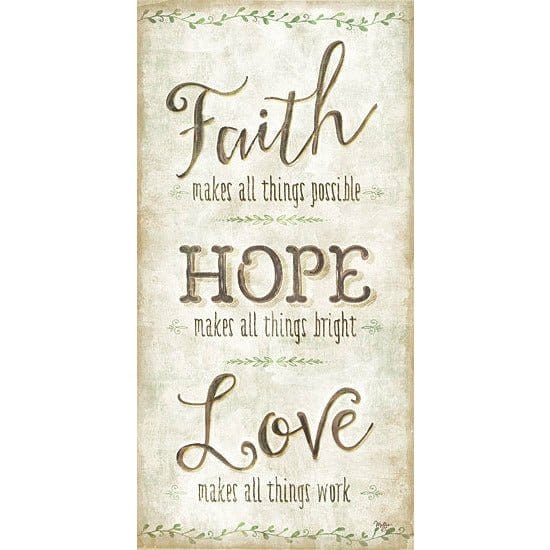 Faith, Hope, Love By Mollie B Right Art Print - 9 X 18-Penny Lane Publishing-The Village Merchant