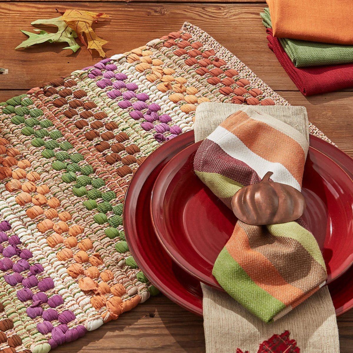 Fall Colors Chindi Table Runner 36" Long-Park Designs-The Village Merchant