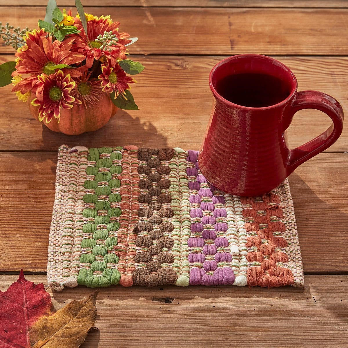 Fall Colors Chindi Trivet-Park Designs-The Village Merchant
