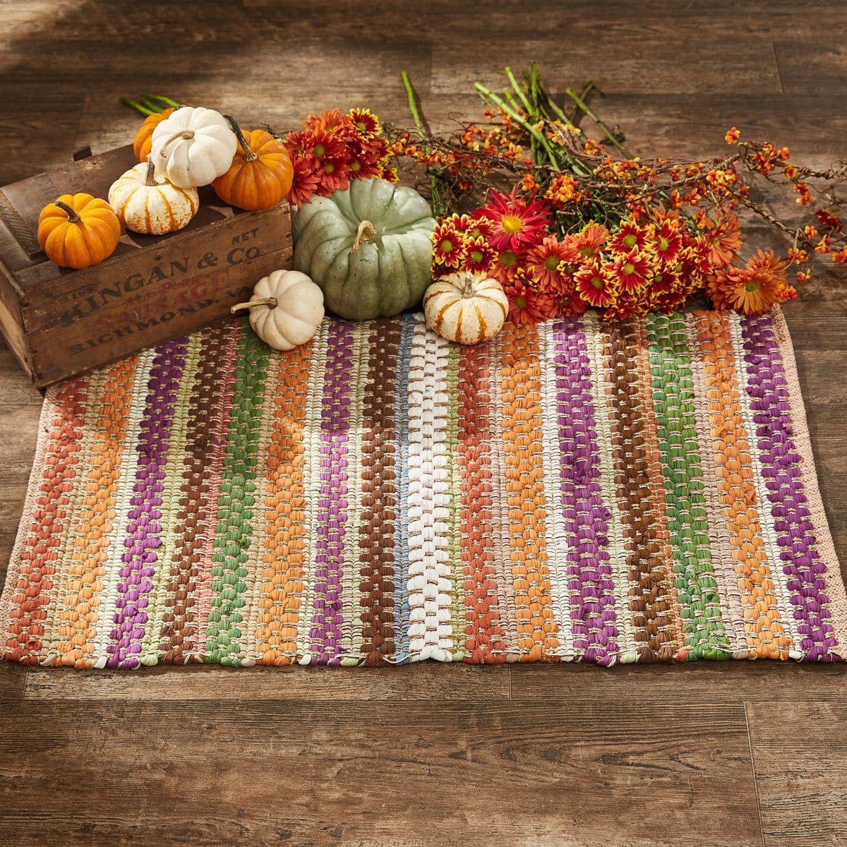 Fall Colors Rag Rug 24" x 36" Rectangle-Park Designs-The Village Merchant