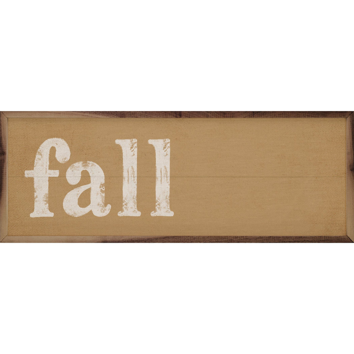 Kendrick Home Walnut Frames 12x4 / GOLD Fall Distressed Printed and Framed Wall Sign