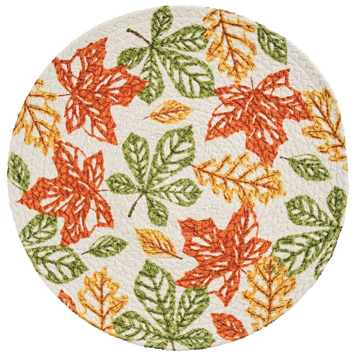 Fall Leaves Braided Placemat Round-Park Designs-The Village Merchant