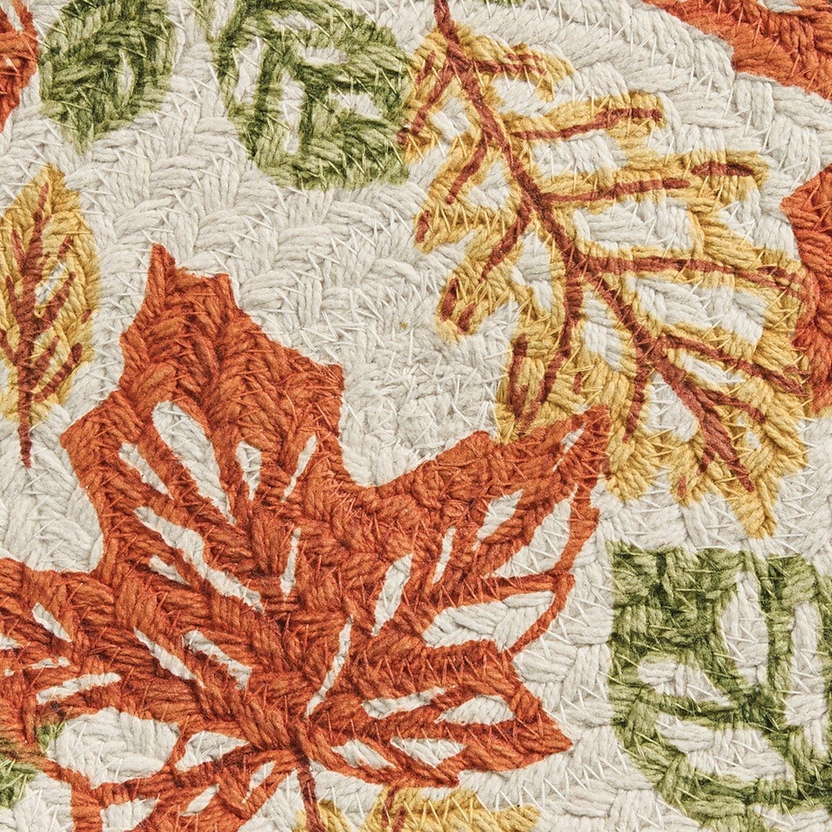 Fall Leaves Braided Trivet Round-Park Designs-The Village Merchant