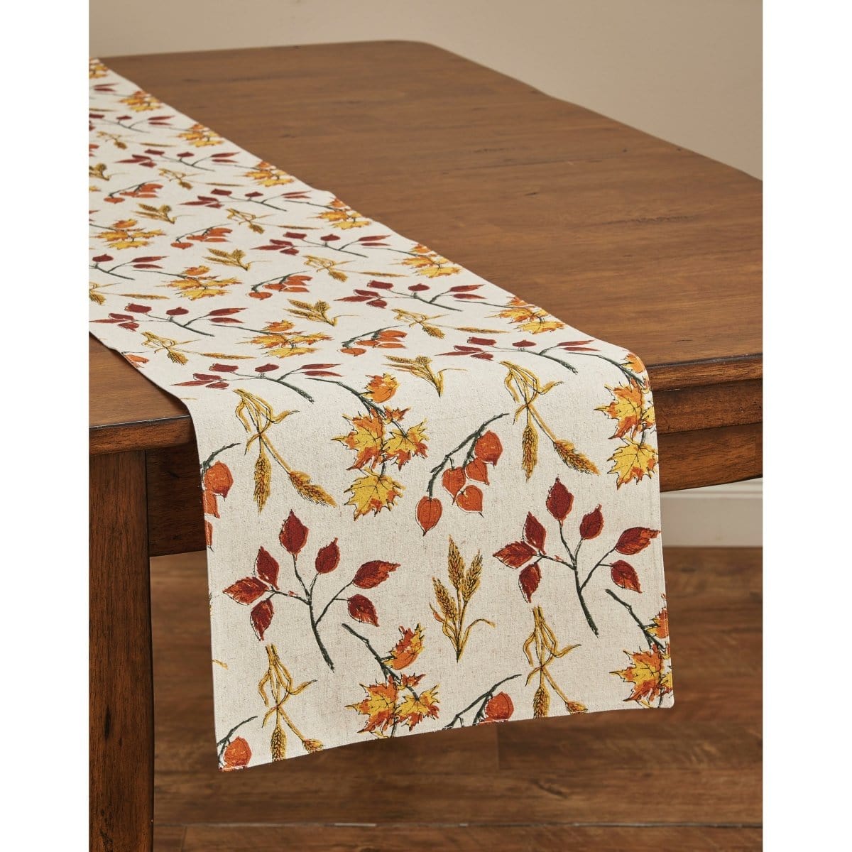 Fall Leaves & Wheat Table Runner 72" Long-Park Designs-The Village Merchant