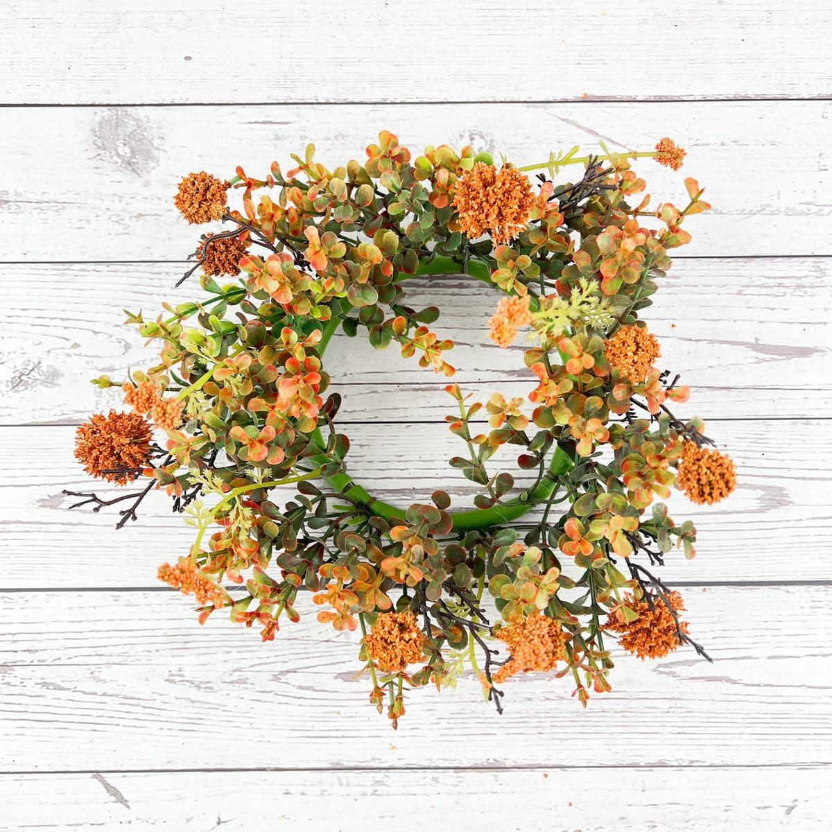 Fall Pincushion Candle Ring / Wreath 4.5&quot; Inner Diameter