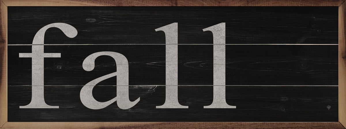 Kendrick Home Walnut Frames 12x4 / Black Fall Printed and Framed Wall Sign