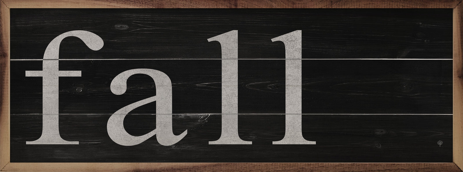 Kendrick Home Walnut Frames 12x4 / Whitewash Fall Printed and Framed Wall Sign