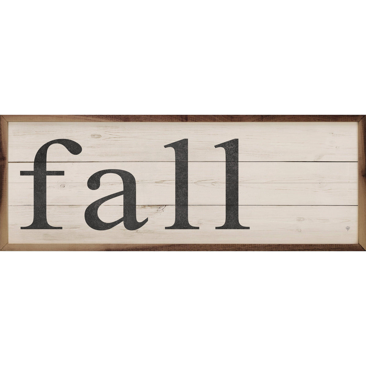 Kendrick Home Walnut Frames 12x4 / Whitewash Fall Printed and Framed Wall Sign