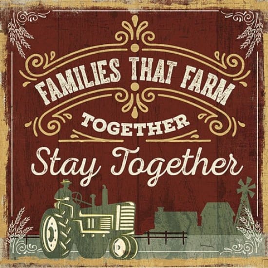 Families That Farm Together By Mollie B Right Art Print - 12 X 12-Penny Lane Publishing-The Village Merchant