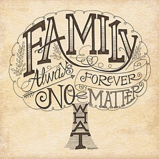 Family - Always And Forever By Deb Strain Art Print - 18 X 18-Penny Lane Publishing-The Village Merchant