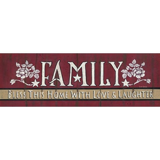 Penny Lane Publishing Family Blessing By Linda Spivey Art Print - 8 X 24