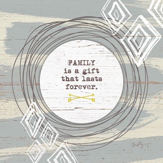 Penny Lane Publishing Family Is A Gift By Misty Michelle Art Print - 12 X 12